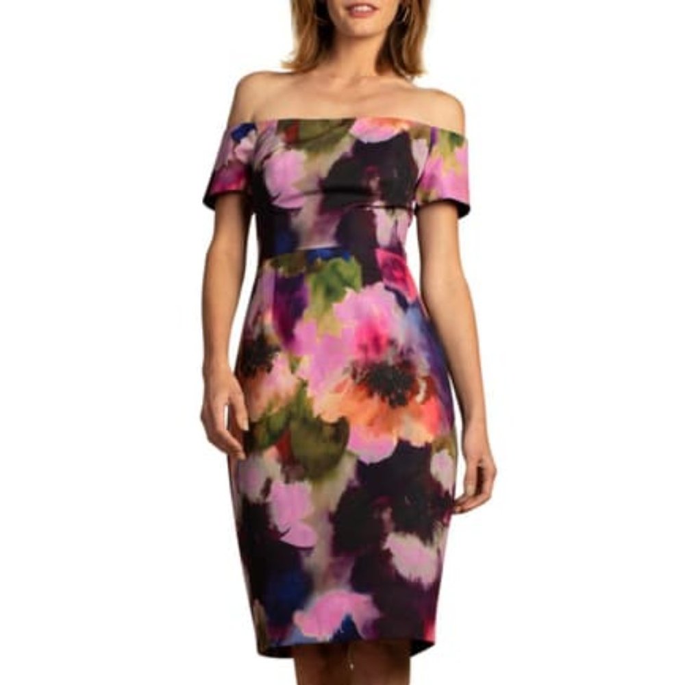 Trina Turk Ruby Off Shoulder Dress Womans Size 2